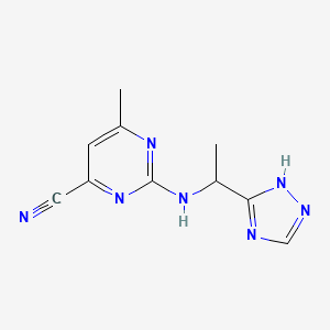 6-methyl-2-[1-(1H-1,2,4-triazol-5-yl)ethylamino]pyrimidine-4-carbonitrile