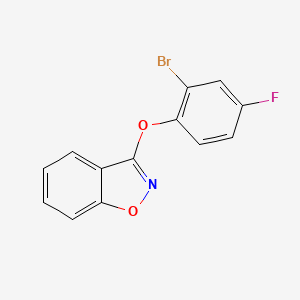 molecular formula C13H7BrFNO2 B6645181 3-(2-Bromo-4-fluorophenoxy)-1,2-benzoxazole 