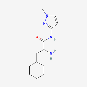 molecular formula C13H22N4O B6645186 2-amino-3-cyclohexyl-N-(1-methylpyrazol-3-yl)propanamide 