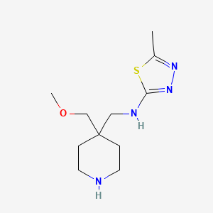 N-[[4-(methoxymethyl)piperidin-4-yl]methyl]-5-methyl-1,3,4-thiadiazol-2-amine