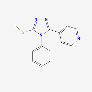 4-(5-Methylsulfanyl-4-phenyl-1,2,4-triazol-3-yl)pyridine