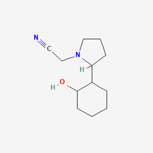 molecular formula C12H20N2O B6645219 2-[2-(2-Hydroxycyclohexyl)pyrrolidin-1-yl]acetonitrile 