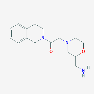 2-[2-(aminomethyl)morpholin-4-yl]-1-(3,4-dihydro-1H-isoquinolin-2-yl)ethanone