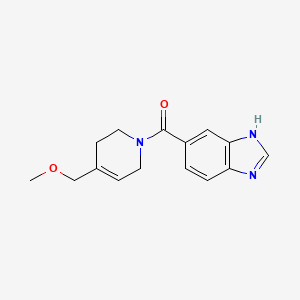 molecular formula C15H17N3O2 B6645304 3H-benzimidazol-5-yl-[4-(methoxymethyl)-3,6-dihydro-2H-pyridin-1-yl]methanone 