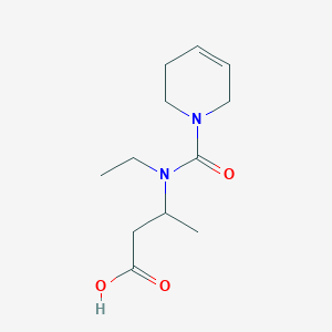 molecular formula C12H20N2O3 B6645306 3-[3,6-dihydro-2H-pyridine-1-carbonyl(ethyl)amino]butanoic acid 