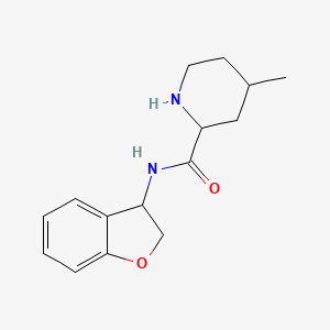 molecular formula C15H20N2O2 B6645313 N-(2,3-dihydro-1-benzofuran-3-yl)-4-methylpiperidine-2-carboxamide 