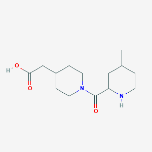 molecular formula C14H24N2O3 B6645319 2-[1-(4-Methylpiperidine-2-carbonyl)piperidin-4-yl]acetic acid 