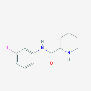 molecular formula C13H17IN2O B6645329 N-(3-iodophenyl)-4-methylpiperidine-2-carboxamide 