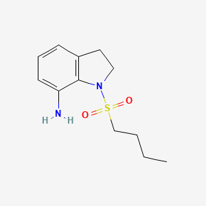 molecular formula C12H18N2O2S B6645390 1-Butylsulfonyl-2,3-dihydroindol-7-amine 