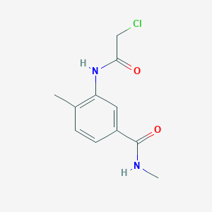 molecular formula C11H13ClN2O2 B6645401 3-[(2-chloroacetyl)amino]-N,4-dimethylbenzamide 