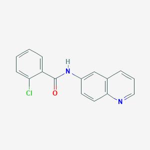 molecular formula C16H11ClN2O B6645404 2-chloro-N-quinolin-6-ylbenzamide 