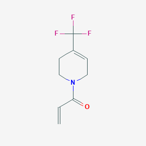 molecular formula C9H10F3NO B6645406 1-[4-(Trifluoromethyl)-1,2,3,6-tetrahydropyridin-1-yl]prop-2-en-1-one 