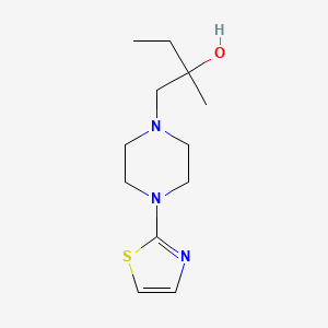molecular formula C12H21N3OS B6645410 2-Methyl-1-[4-(1,3-thiazol-2-yl)piperazin-1-yl]butan-2-ol 