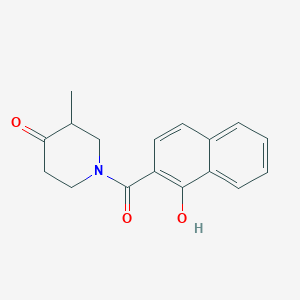 molecular formula C17H17NO3 B6645411 1-(1-Hydroxynaphthalene-2-carbonyl)-3-methylpiperidin-4-one 