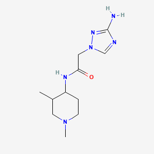 molecular formula C11H20N6O B6645418 2-(3-amino-1,2,4-triazol-1-yl)-N-(1,3-dimethylpiperidin-4-yl)acetamide 