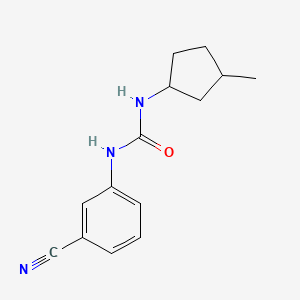 molecular formula C14H17N3O B6645447 1-(3-Cyanophenyl)-3-(3-methylcyclopentyl)urea 