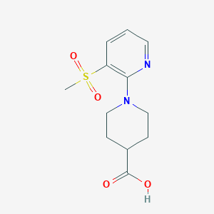 molecular formula C12H16N2O4S B6645454 1-(3-Methylsulfonylpyridin-2-yl)piperidine-4-carboxylic acid 