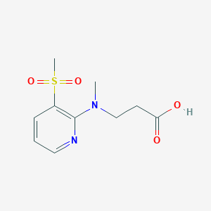 molecular formula C10H14N2O4S B6645460 3-[Methyl-(3-methylsulfonylpyridin-2-yl)amino]propanoic acid 