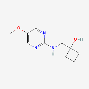 molecular formula C10H15N3O2 B6645478 1-[[(5-Methoxypyrimidin-2-yl)amino]methyl]cyclobutan-1-ol 