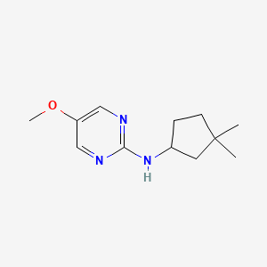 molecular formula C12H19N3O B6645484 N-(3,3-dimethylcyclopentyl)-5-methoxypyrimidin-2-amine 