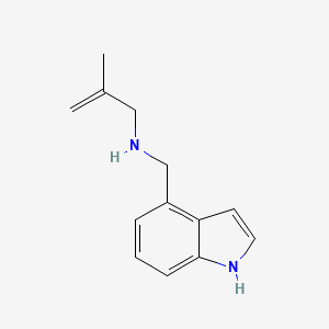 molecular formula C13H16N2 B6645485 N-(1H-indol-4-ylmethyl)-2-methylprop-2-en-1-amine 