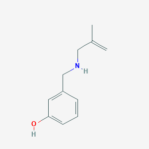 molecular formula C11H15NO B6645496 3-[(2-Methylprop-2-enylamino)methyl]phenol 