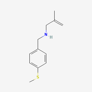 molecular formula C12H17NS B6645511 2-methyl-N-[(4-methylsulfanylphenyl)methyl]prop-2-en-1-amine 