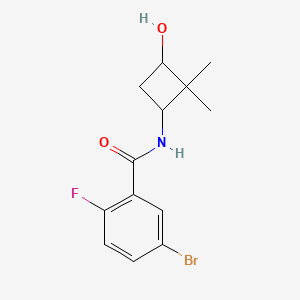 molecular formula C13H15BrFNO2 B6645536 5-bromo-2-fluoro-N-(3-hydroxy-2,2-dimethylcyclobutyl)benzamide 