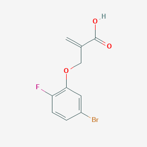 molecular formula C10H8BrFO3 B6645543 2-[(5-Bromo-2-fluorophenoxy)methyl]prop-2-enoic acid 