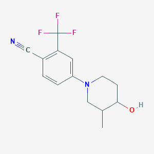 4-(4-Hydroxy-3-methylpiperidin-1-yl)-2-(trifluoromethyl)benzonitrile