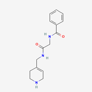 molecular formula C15H19N3O2 B6645551 N-[2-oxo-2-(1,2,3,6-tetrahydropyridin-4-ylmethylamino)ethyl]benzamide 