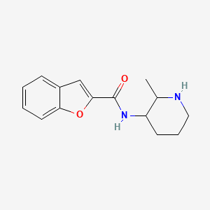 molecular formula C15H18N2O2 B6645559 N-(2-methylpiperidin-3-yl)-1-benzofuran-2-carboxamide 