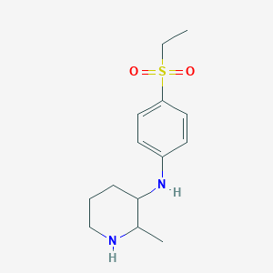 molecular formula C14H22N2O2S B6645567 N-(4-ethylsulfonylphenyl)-2-methylpiperidin-3-amine 