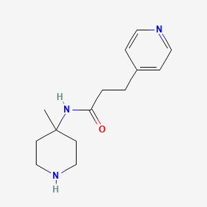 N-(4-methylpiperidin-4-yl)-3-pyridin-4-ylpropanamide