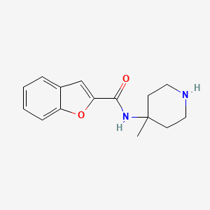 molecular formula C15H18N2O2 B6645592 N-(4-methylpiperidin-4-yl)-1-benzofuran-2-carboxamide 