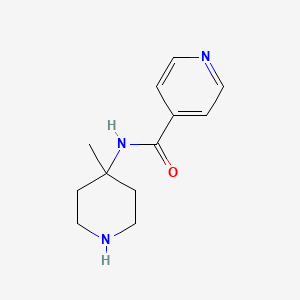 molecular formula C12H17N3O B6645594 N-(4-methylpiperidin-4-yl)pyridine-4-carboxamide 