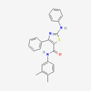 2-anilino-N-(3,4-dimethylphenyl)-4-phenyl-1,3-thiazole-5-carboxamide