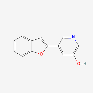 molecular formula C13H9NO2 B6645625 5-(1-Benzofuran-2-yl)pyridin-3-ol 