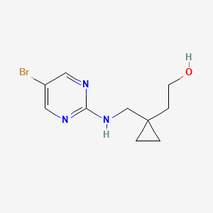 molecular formula C10H14BrN3O B6645629 2-[1-[[(5-Bromopyrimidin-2-yl)amino]methyl]cyclopropyl]ethanol 