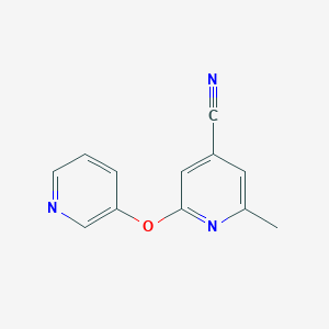 molecular formula C12H9N3O B6645639 2-Methyl-6-pyridin-3-yloxypyridine-4-carbonitrile 