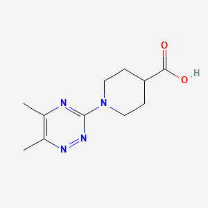 molecular formula C11H16N4O2 B6645654 1-(5,6-Dimethyl-1,2,4-triazin-3-yl)piperidine-4-carboxylic acid 