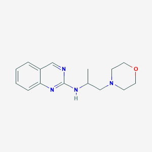 molecular formula C15H20N4O B6645679 N-(1-morpholin-4-ylpropan-2-yl)quinazolin-2-amine 