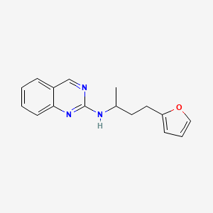 molecular formula C16H17N3O B6645683 N-[4-(furan-2-yl)butan-2-yl]quinazolin-2-amine 