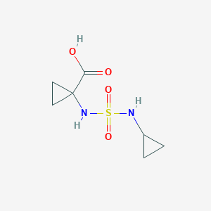 molecular formula C7H12N2O4S B6645724 1-(Cyclopropylsulfamoylamino)cyclopropane-1-carboxylic acid 