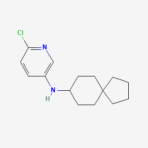molecular formula C15H21ClN2 B6645730 6-chloro-N-spiro[4.5]decan-8-ylpyridin-3-amine 