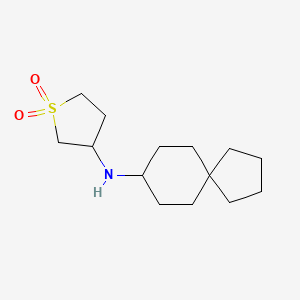 molecular formula C14H25NO2S B6645732 1,1-dioxo-N-spiro[4.5]decan-8-ylthiolan-3-amine 