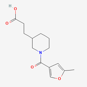 molecular formula C14H19NO4 B6645743 3-[1-(5-Methylfuran-3-carbonyl)piperidin-3-yl]propanoic acid 