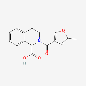 molecular formula C16H15NO4 B6645746 2-(5-methylfuran-3-carbonyl)-3,4-dihydro-1H-isoquinoline-1-carboxylic acid 