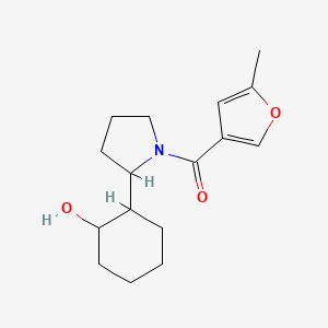 molecular formula C16H23NO3 B6645765 [2-(2-Hydroxycyclohexyl)pyrrolidin-1-yl]-(5-methylfuran-3-yl)methanone 