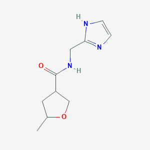molecular formula C10H15N3O2 B6645785 N-(1H-imidazol-2-ylmethyl)-5-methyloxolane-3-carboxamide 